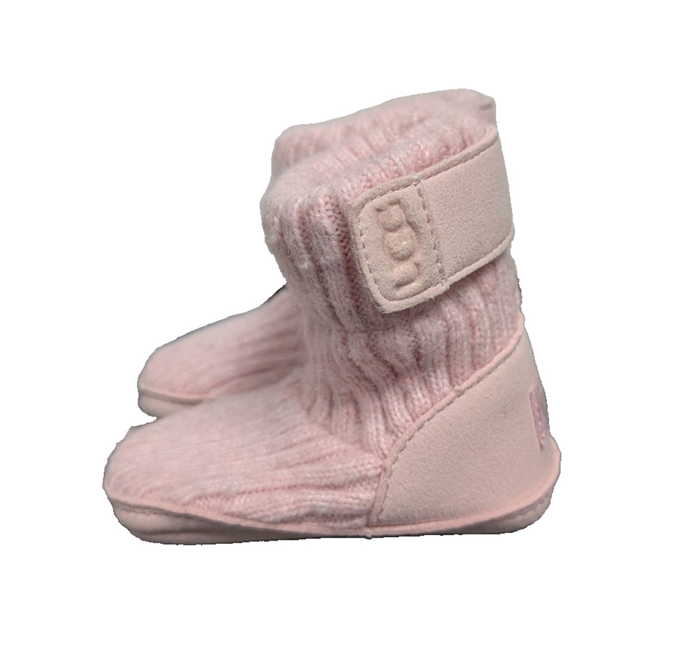 Ugg Skylar Slippers Baby Girl 0/1 Pink Knit Soft Shoe Cozy Bootie Boots Light